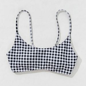 F21 Gingham Bralette Bikini Top